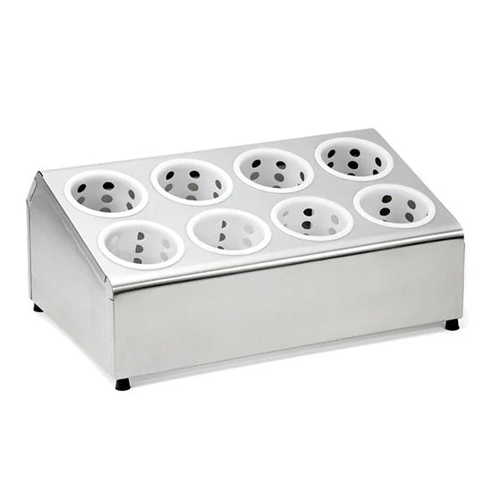 Tablecraft 7082 Flatware Cylinder Holder, 8 Compartments