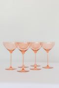 Estelle Colored Martini Glass - Set of 6 {Blush Pink}
