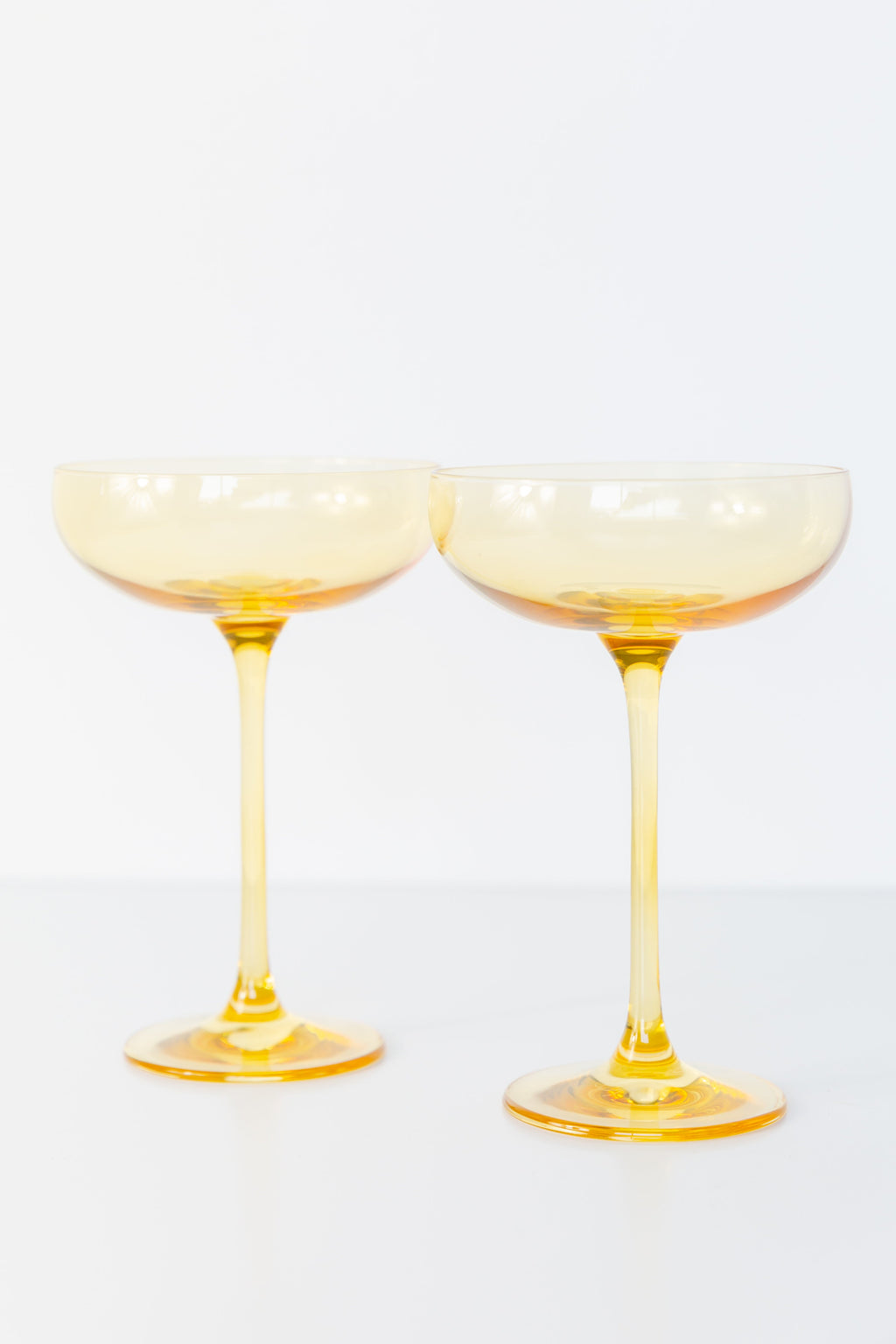 Estelle Colored Champagne Coupe Stemware - Set of 2 {Yellow}