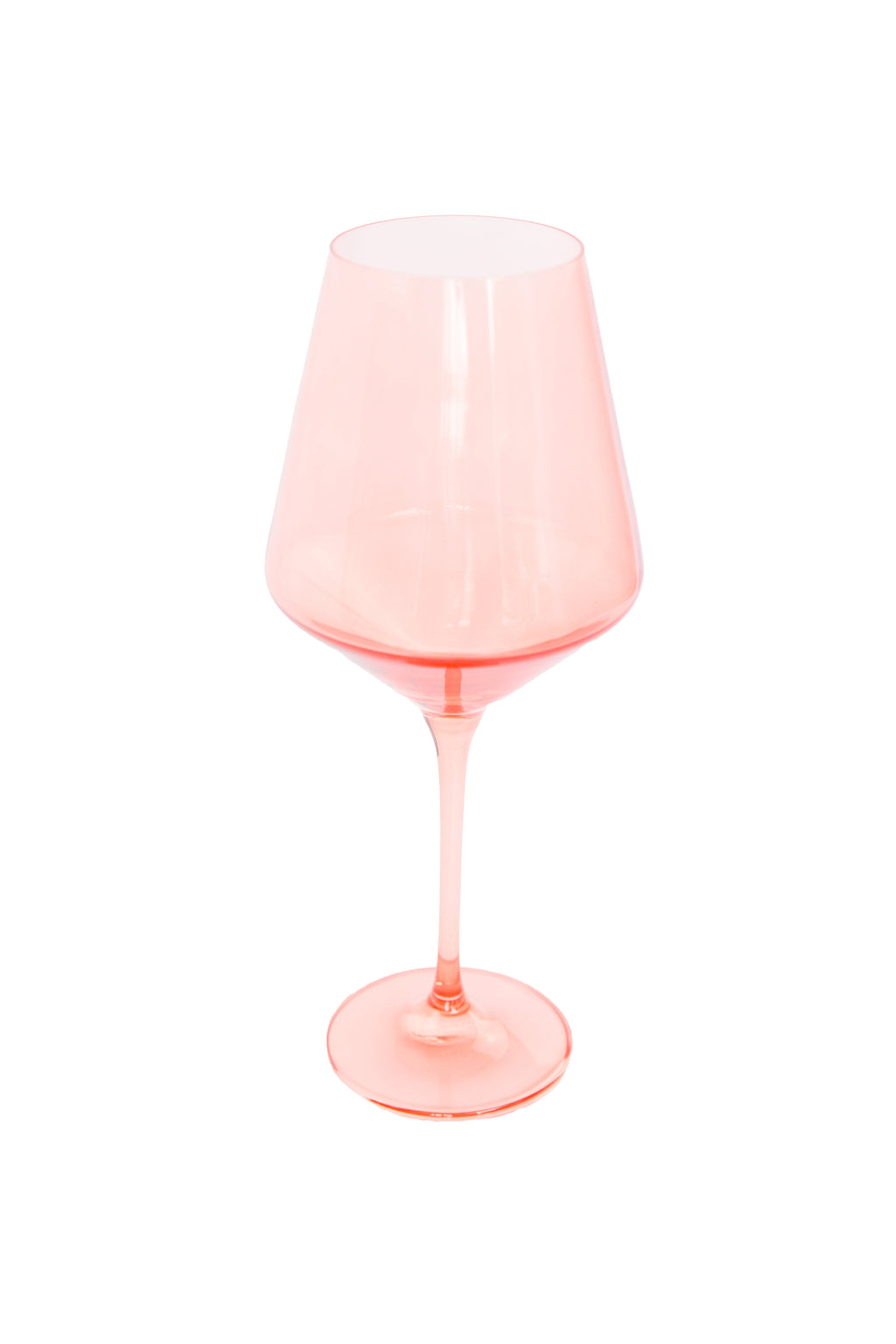 Estelle Colored Wine Stemware - Set of 2- Peach Fuzz {Our Coral Peach Pink}