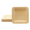 Tablecraft 123456 Cash & Carry Disposable Bamboo Plate, 5 x 5, Pack of 25