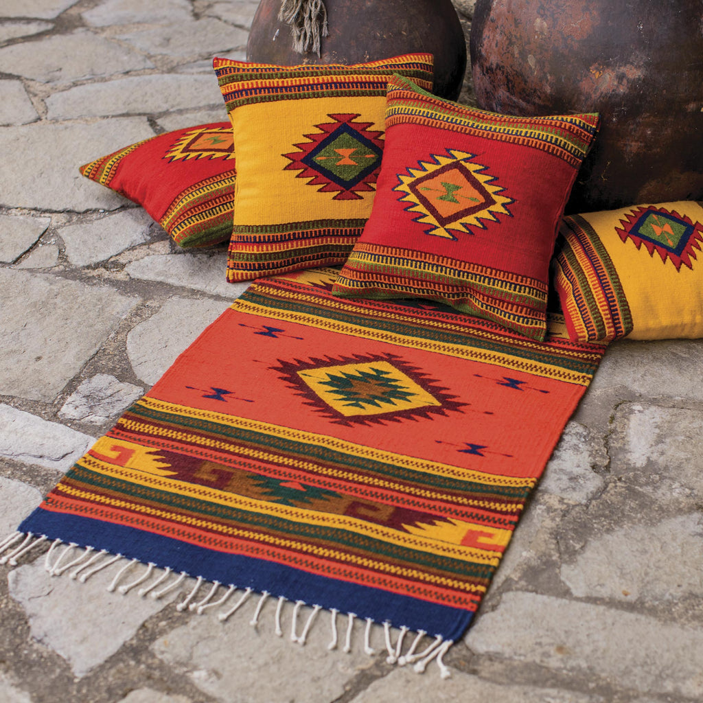 Handmade Zapotec Wool Area Rug - August Sun