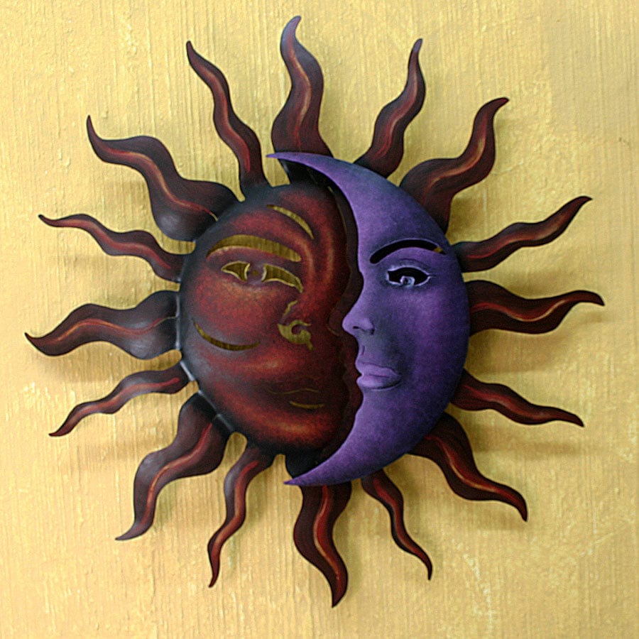 Sun and Moon Steel Wall Art - Romantic Duality