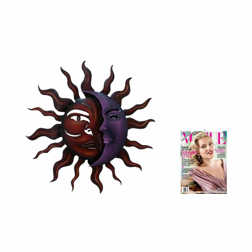 Sun and Moon Steel Wall Art - Romantic Duality