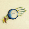Fair Trade Sun and Moon Steel Yellow and Blue Wall Art - Cosmic Consciousness