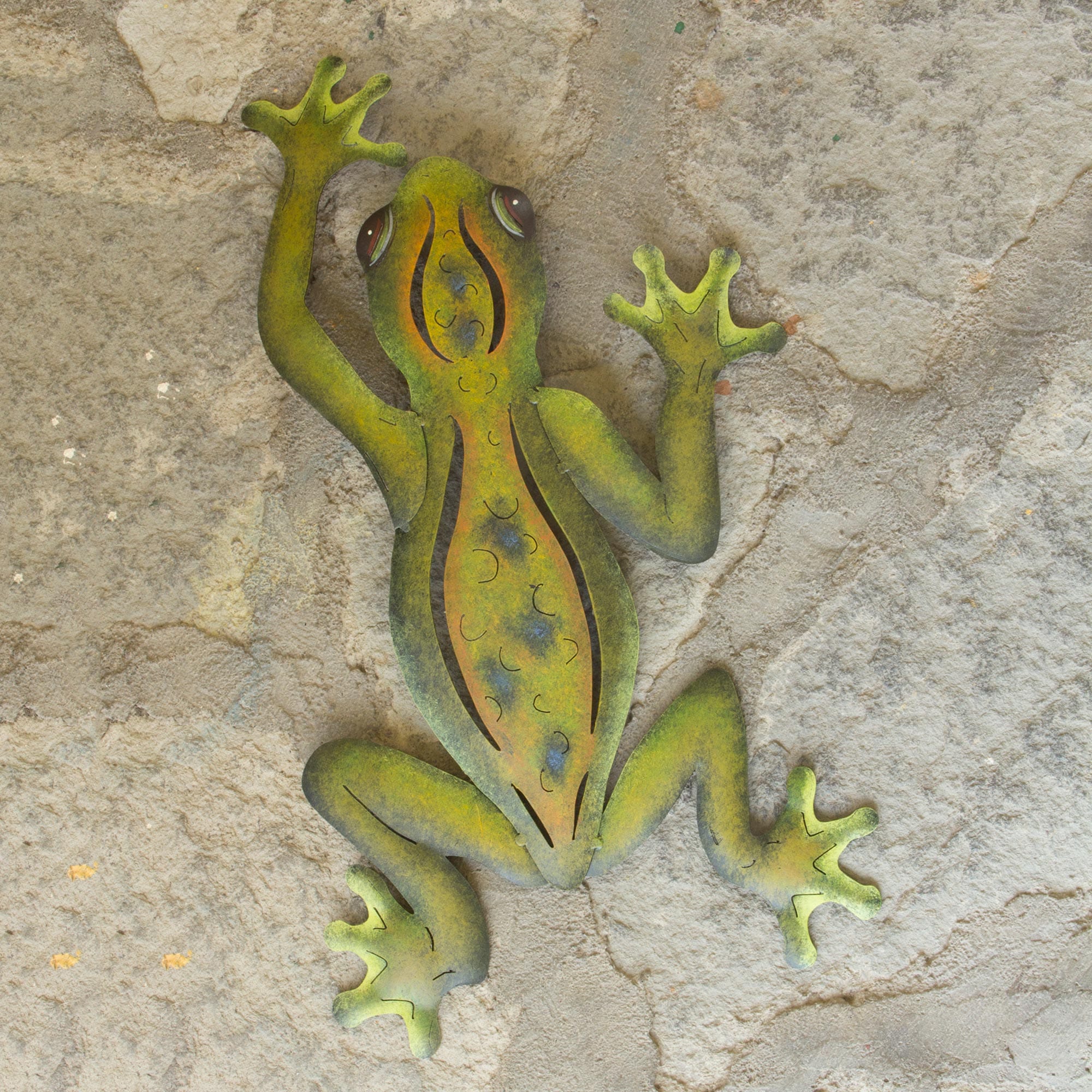 Unique Hand Crafted Steel Wall Art Sculpture - Mexican Tree Frog