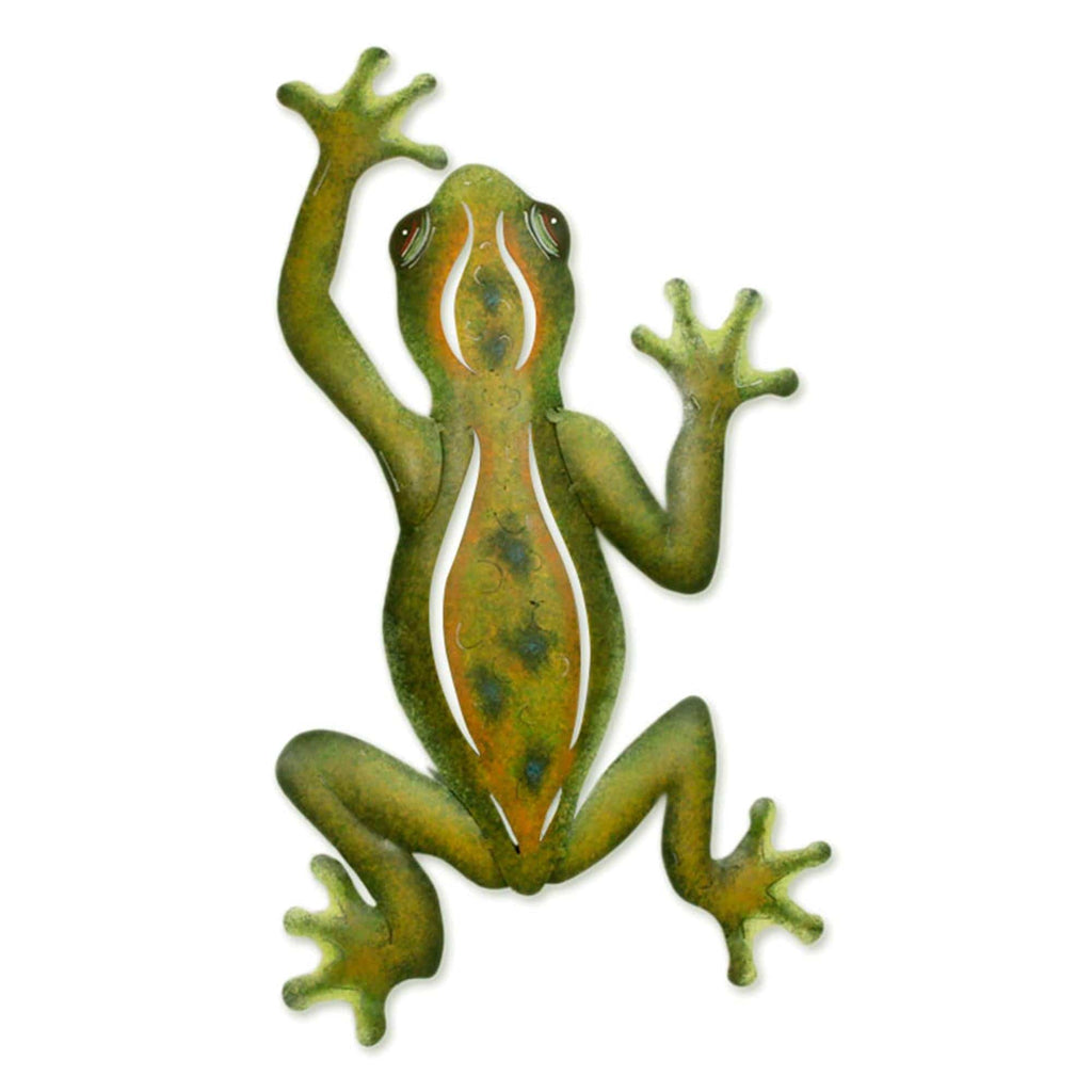 Unique Hand Crafted Steel Wall Art Sculpture - Mexican Tree Frog
