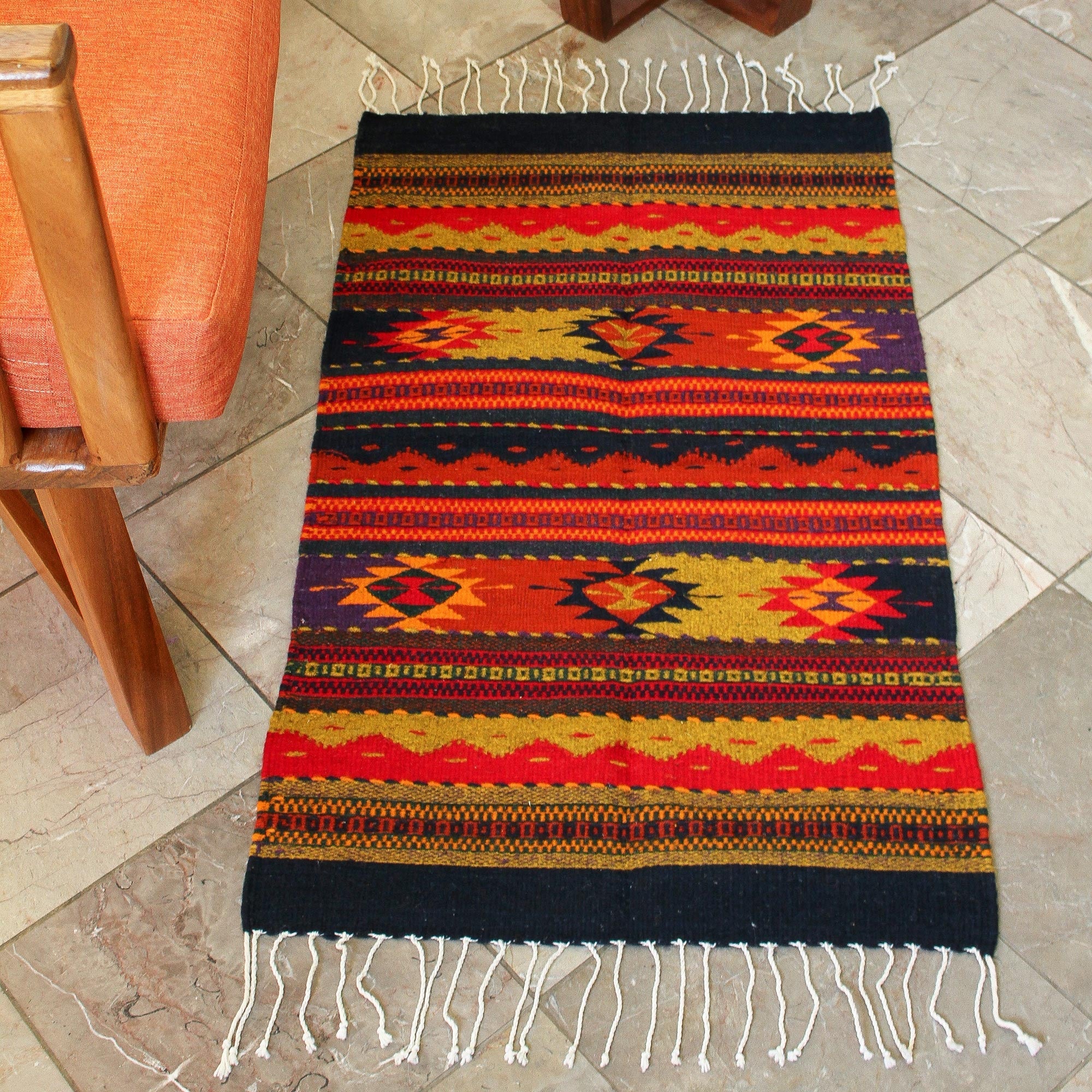 Zapotec wool rug (2x3.5) - Sierra Meadows