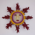 Handmade Steel Sun Wall Sculpture from Mexico - Fiery Tendrils
