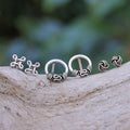 Hand Crafted Sterling Silver Stud Earrings (Set of 3) - Daily Sparkle