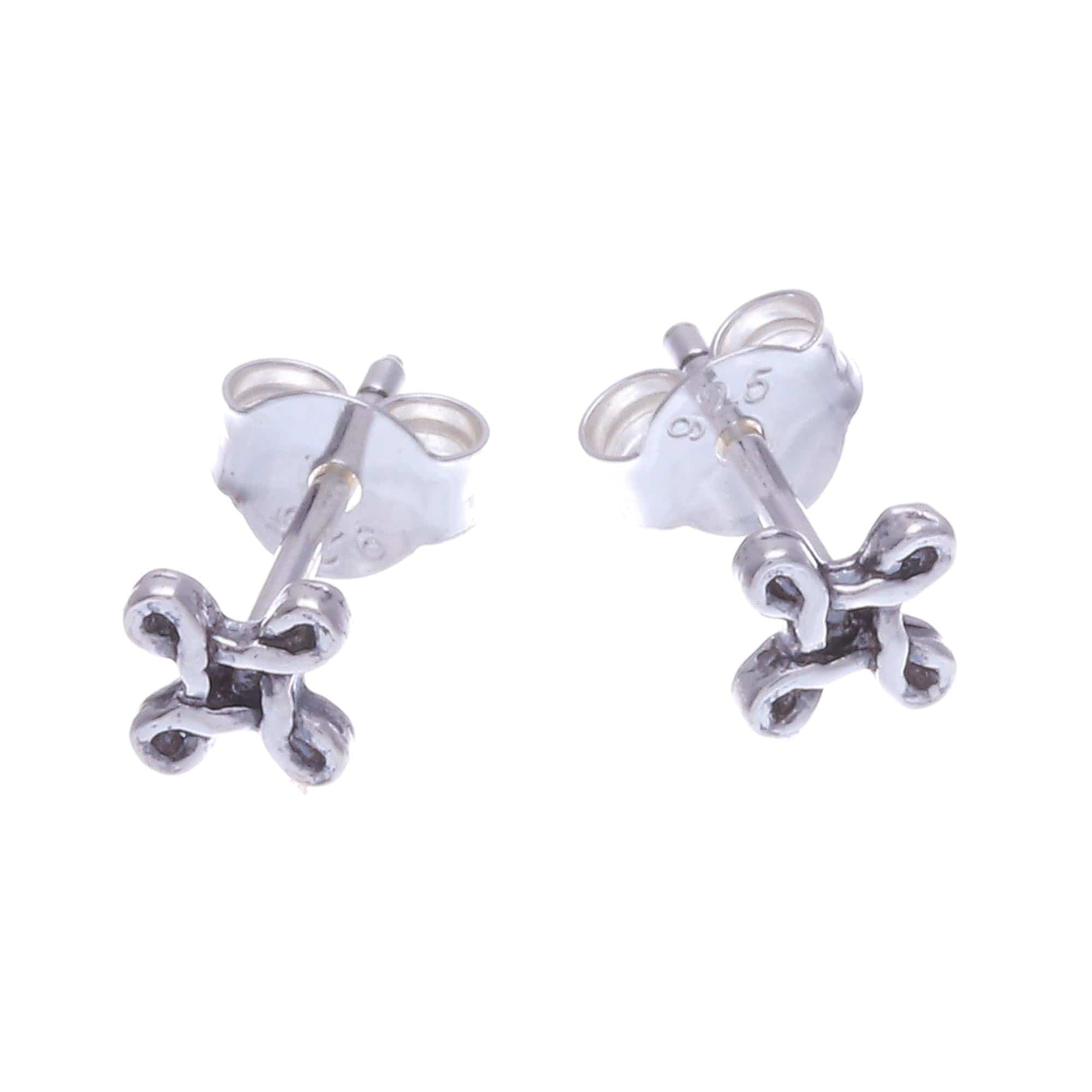 Hand Crafted Sterling Silver Stud Earrings (Set of 3) - Daily Sparkle