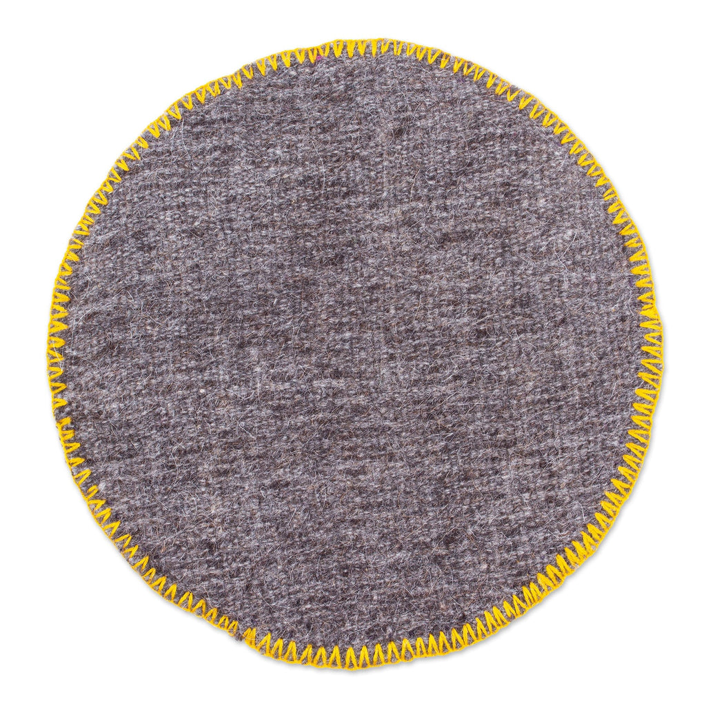 Handloomed Grey Cotton Tortilla Warmer with Embroidery - Grey Deliciousness