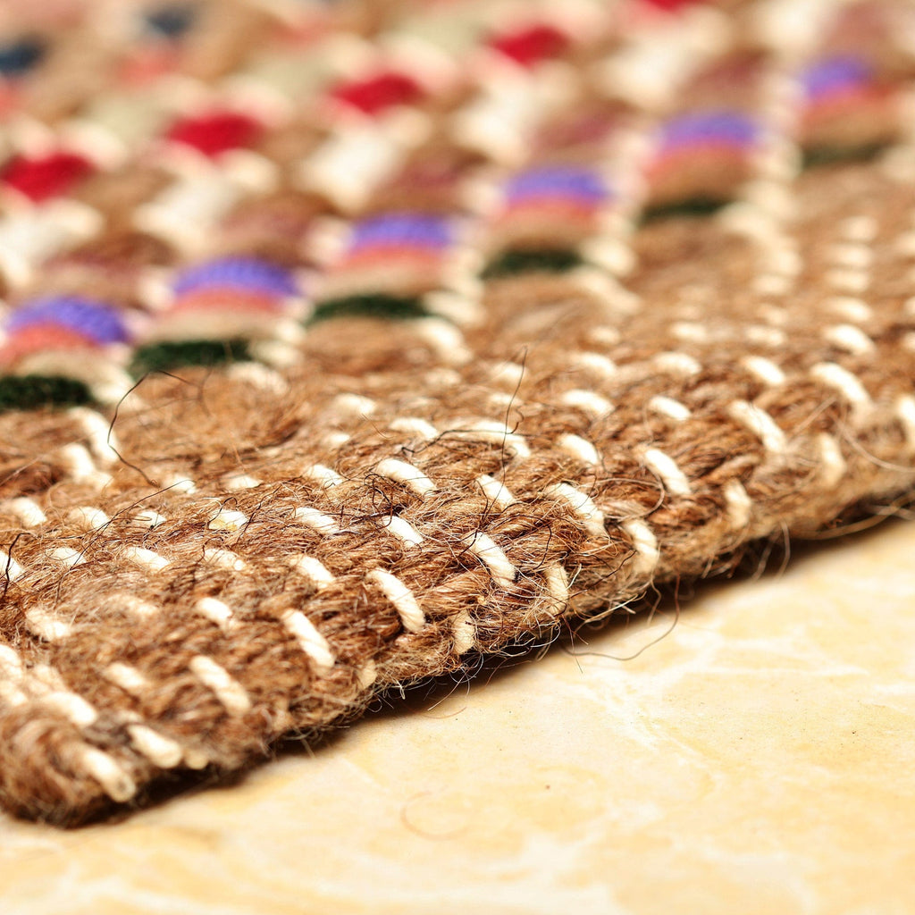 Colorful Striped Handwoven Wool Blend Area Rug (3x5) - Colors of the Dawn