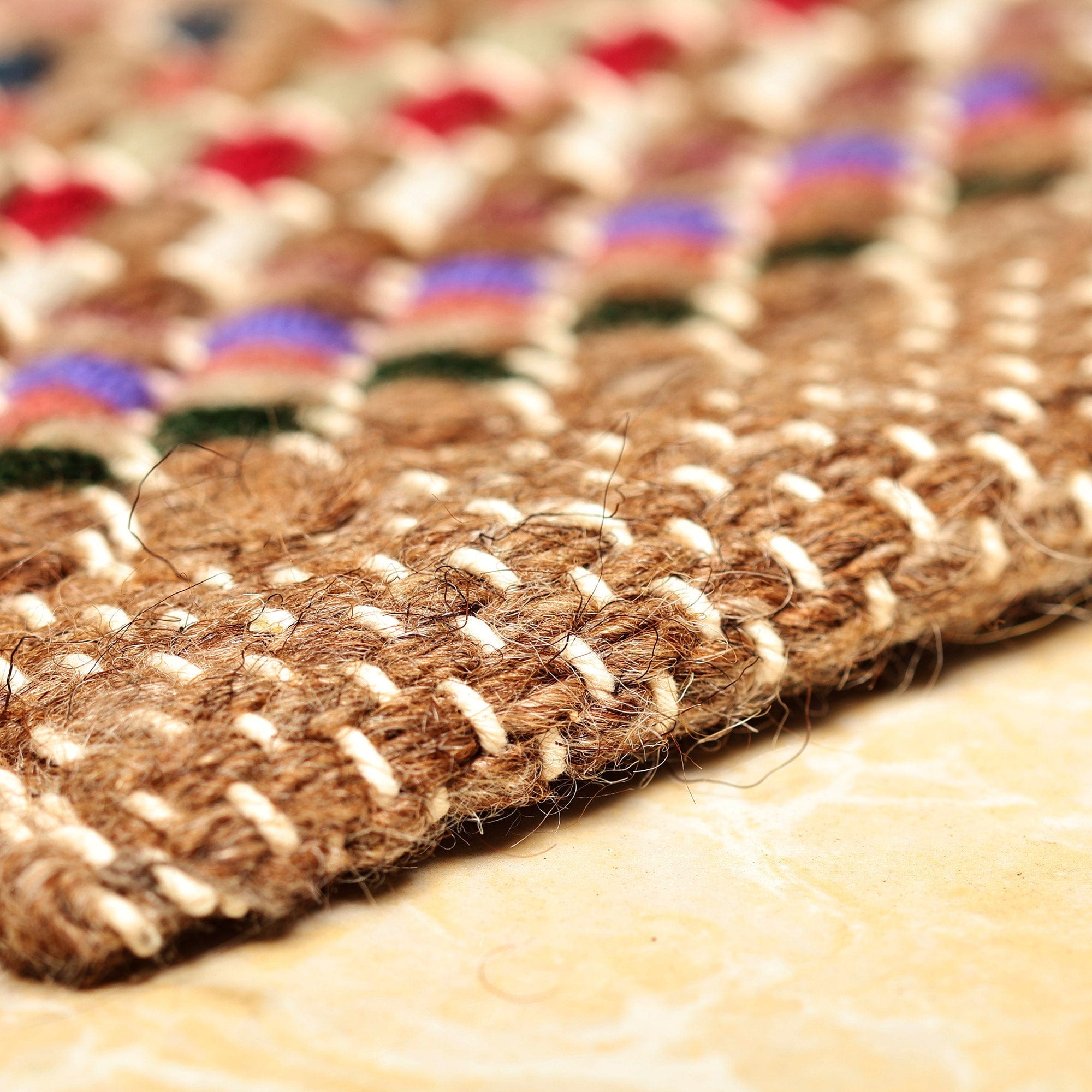 Colorful Striped Handwoven Wool Blend Area Rug (3x5) - Colors of the Dawn