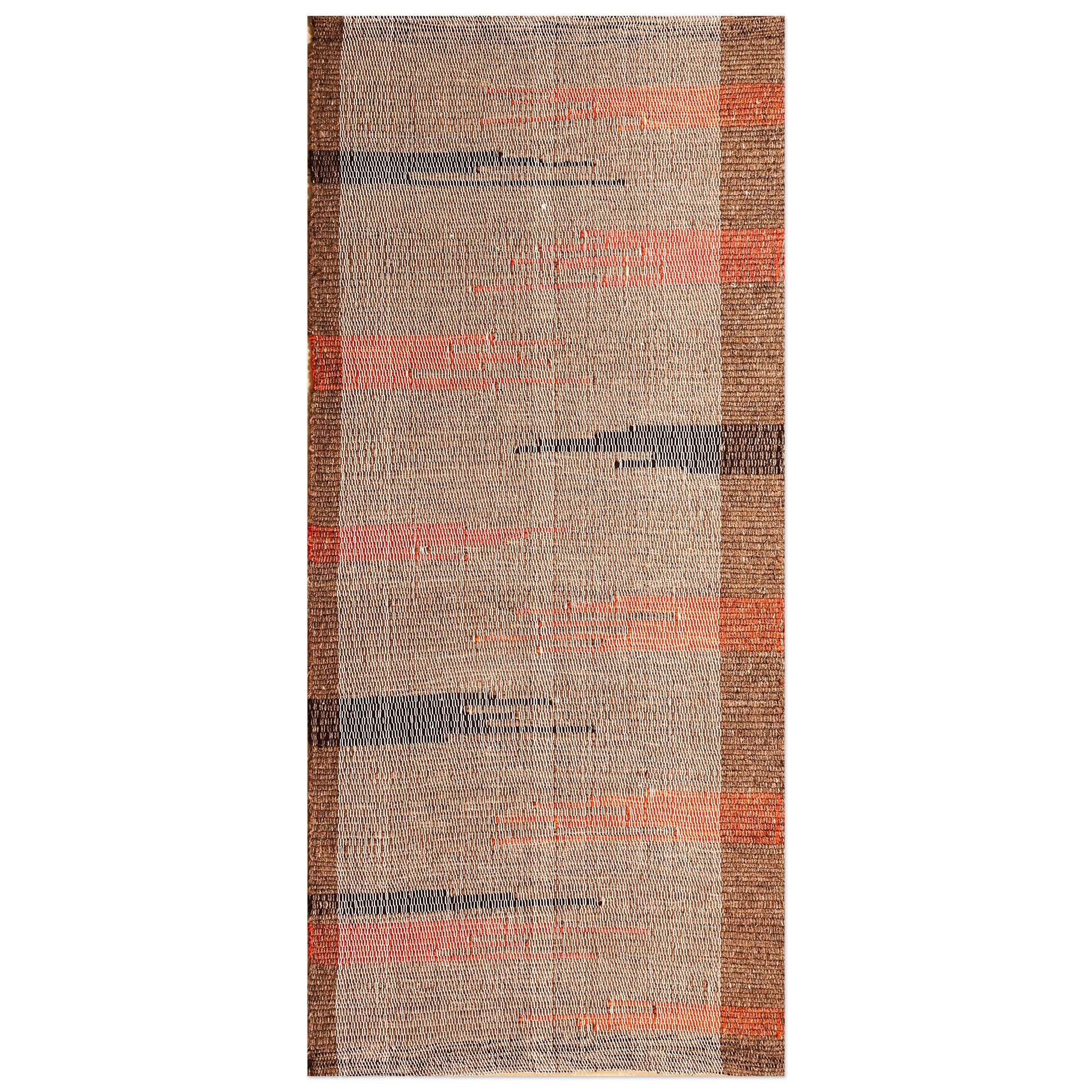 Handwoven Wool Blend Area Rug in a Warm Palette (2.5x5) - Late Sunset
