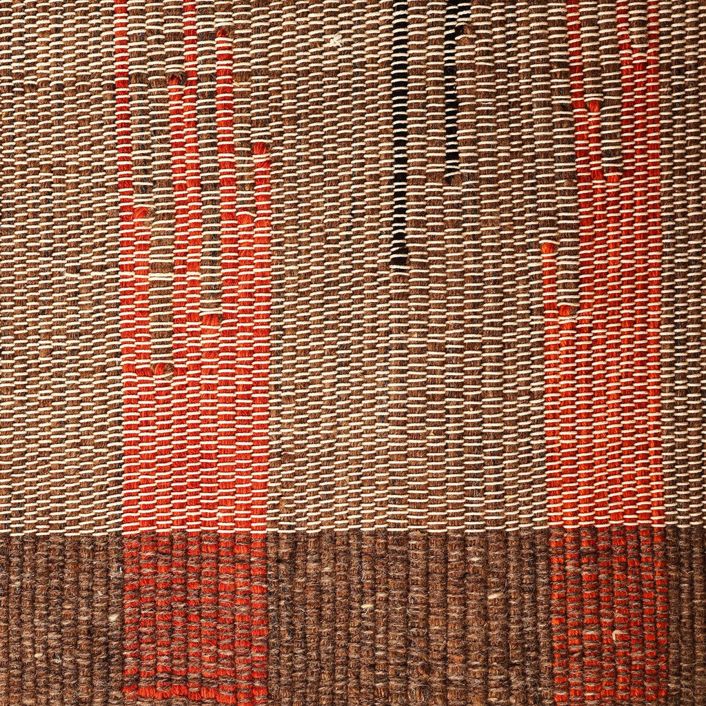 Handwoven Wool Blend Area Rug in a Warm Palette (2.5x5) - Late Sunset
