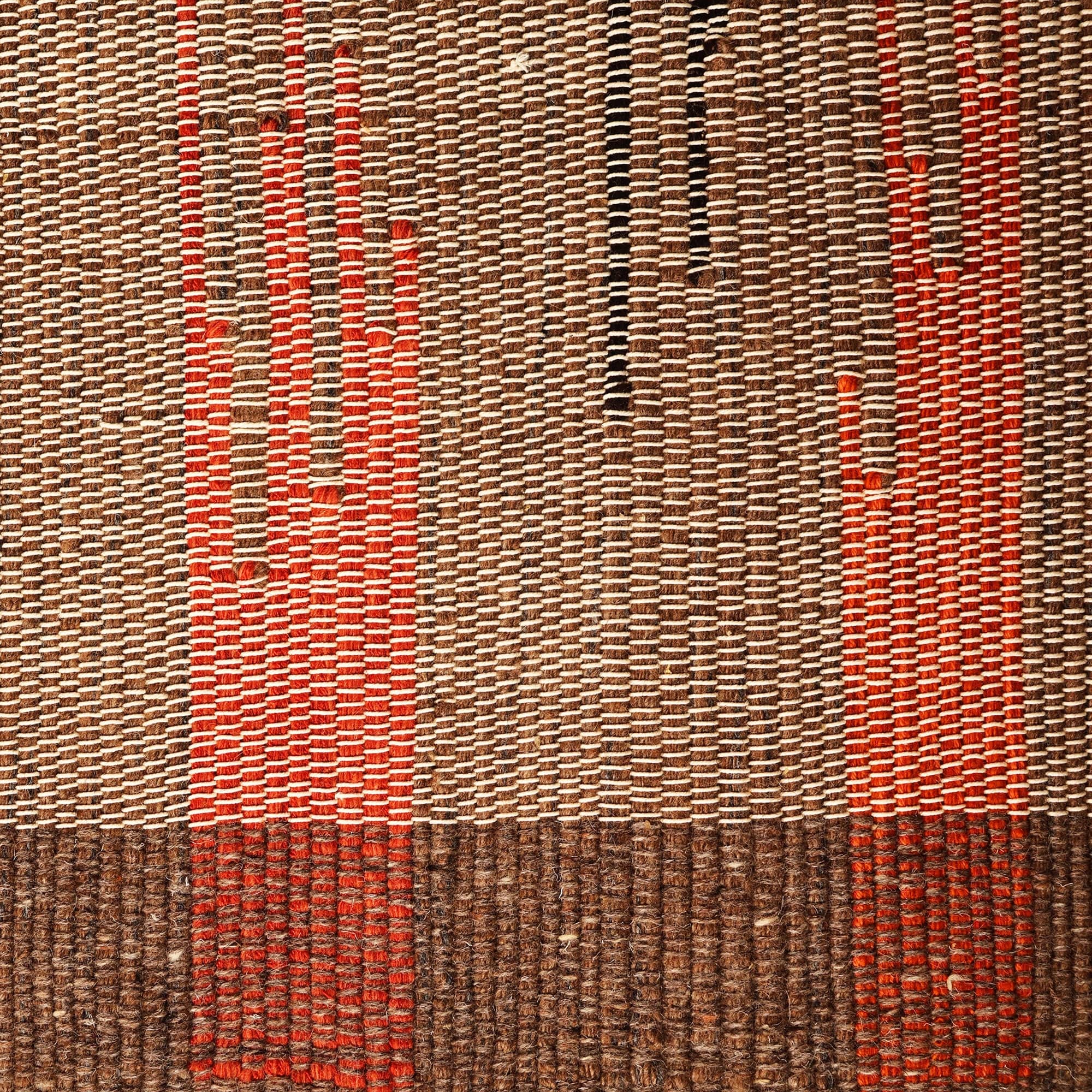 Handwoven Wool Blend Area Rug in a Warm Palette (2.5x5) - Late Sunset