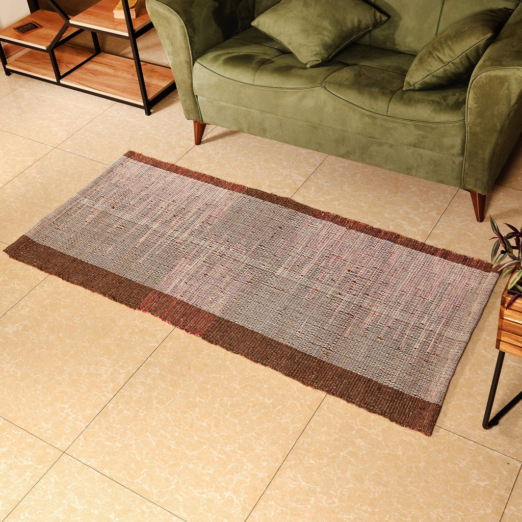 Handwoven Warm-Toned Wool Blend Area Rug (2.5x5) - Armenian Dawn