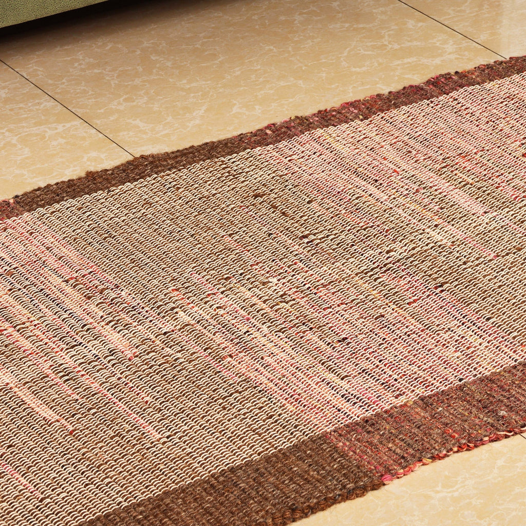 Handwoven Warm-Toned Wool Blend Area Rug (2.5x5) - Armenian Dawn