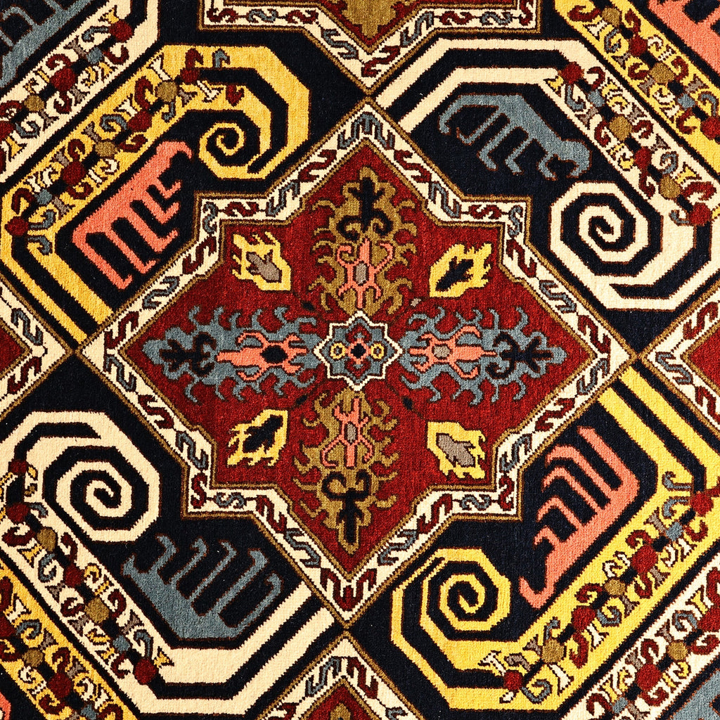 Classic Patterned Wool Vishapagorg Rug from Armenia (4x5) - Memory of Grandeur