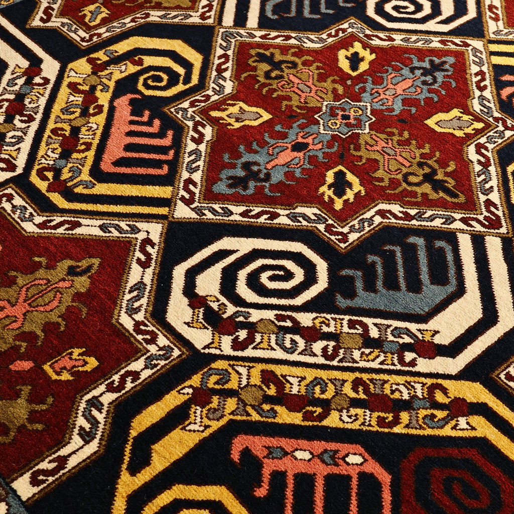 Classic Patterned Wool Vishapagorg Rug from Armenia (4x5) - Memory of Grandeur