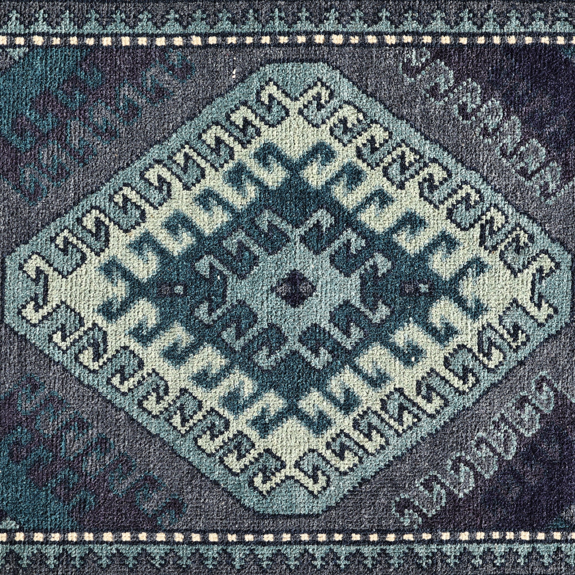Armenian Handmade Blue and Teal Vishapagorg Wool Rug (3x6) - Heritage in Blue