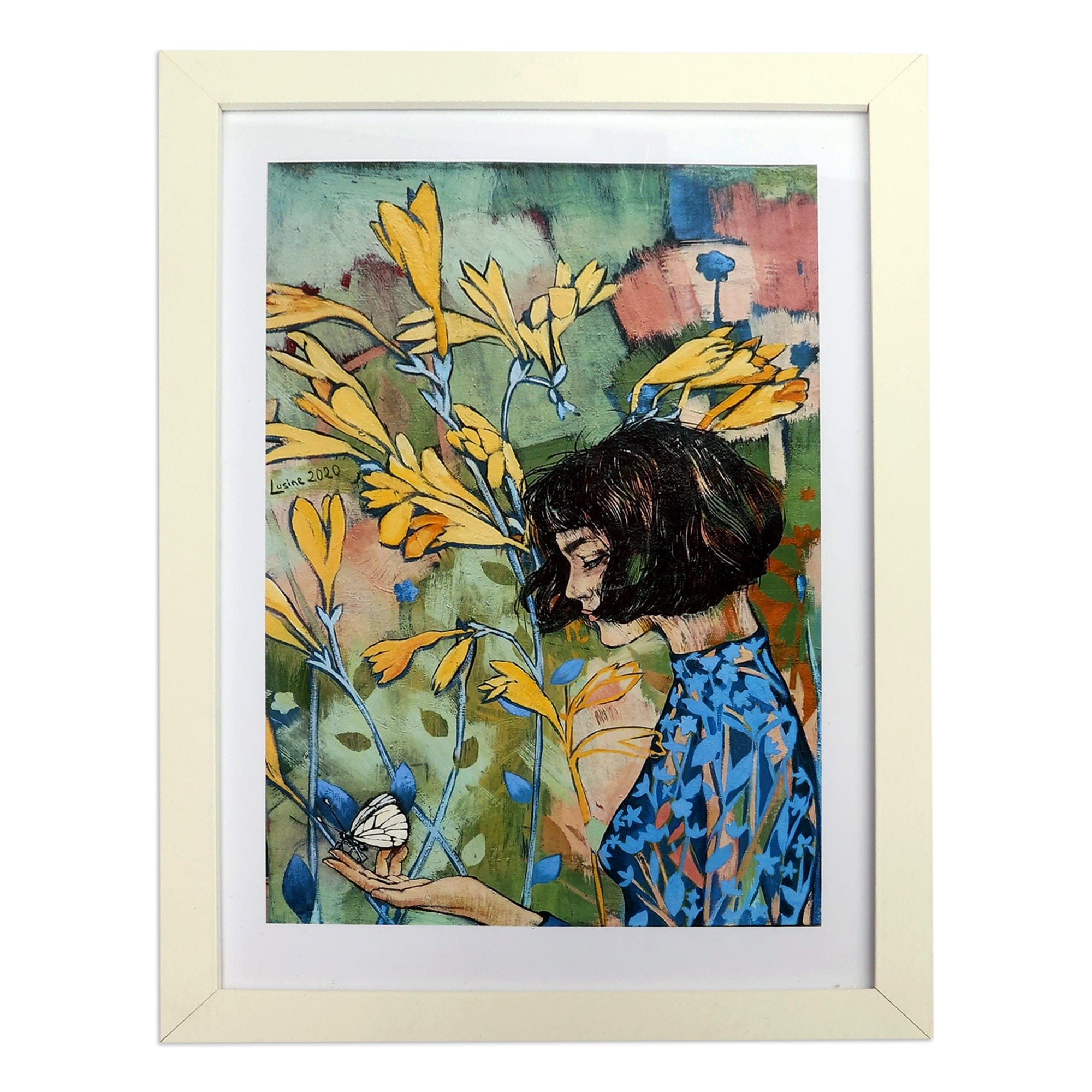 Woman in Nature Themed Giclée Art Print on Photo Paper - In my Thoughts