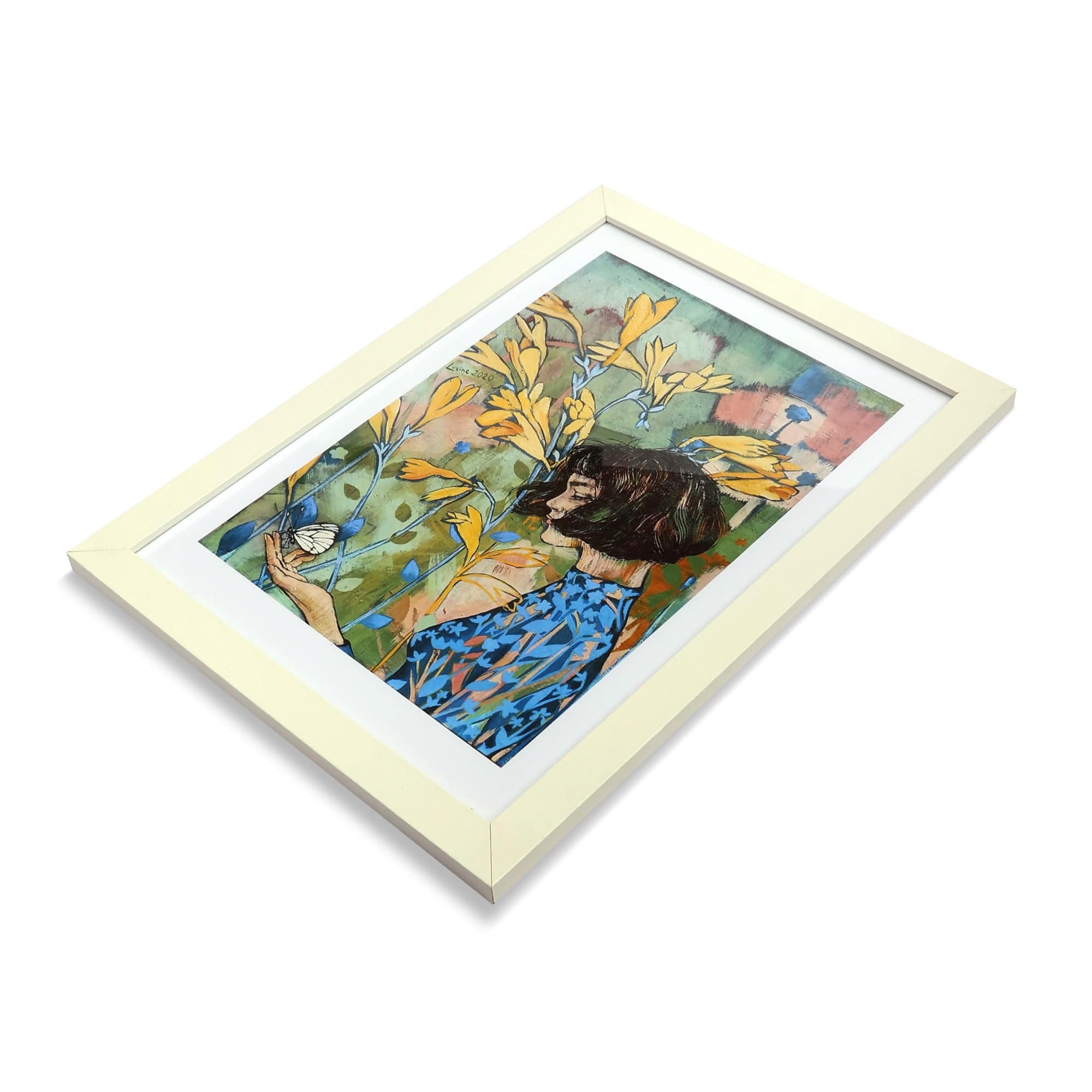 Woman in Nature Themed Giclée Art Print on Photo Paper - In my Thoughts