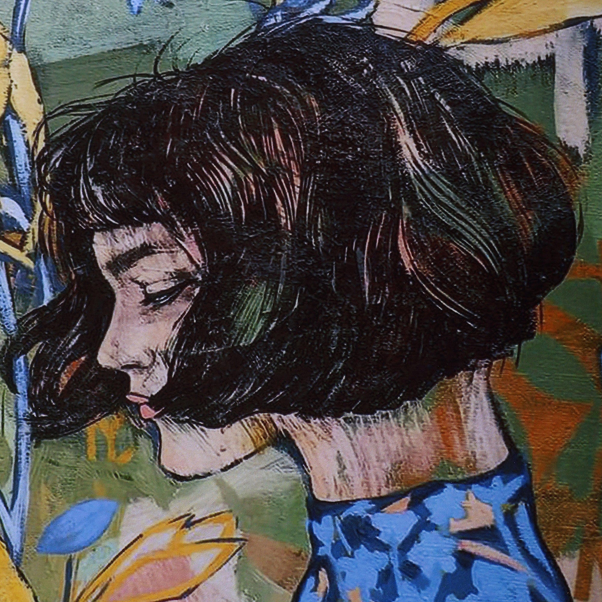 Woman in Nature Themed Giclée Art Print on Photo Paper - In my Thoughts