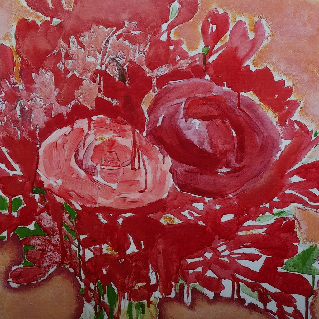 Framed Red Rose Still Life Giclée Art Print on Photo Paper - Vibrant Rose