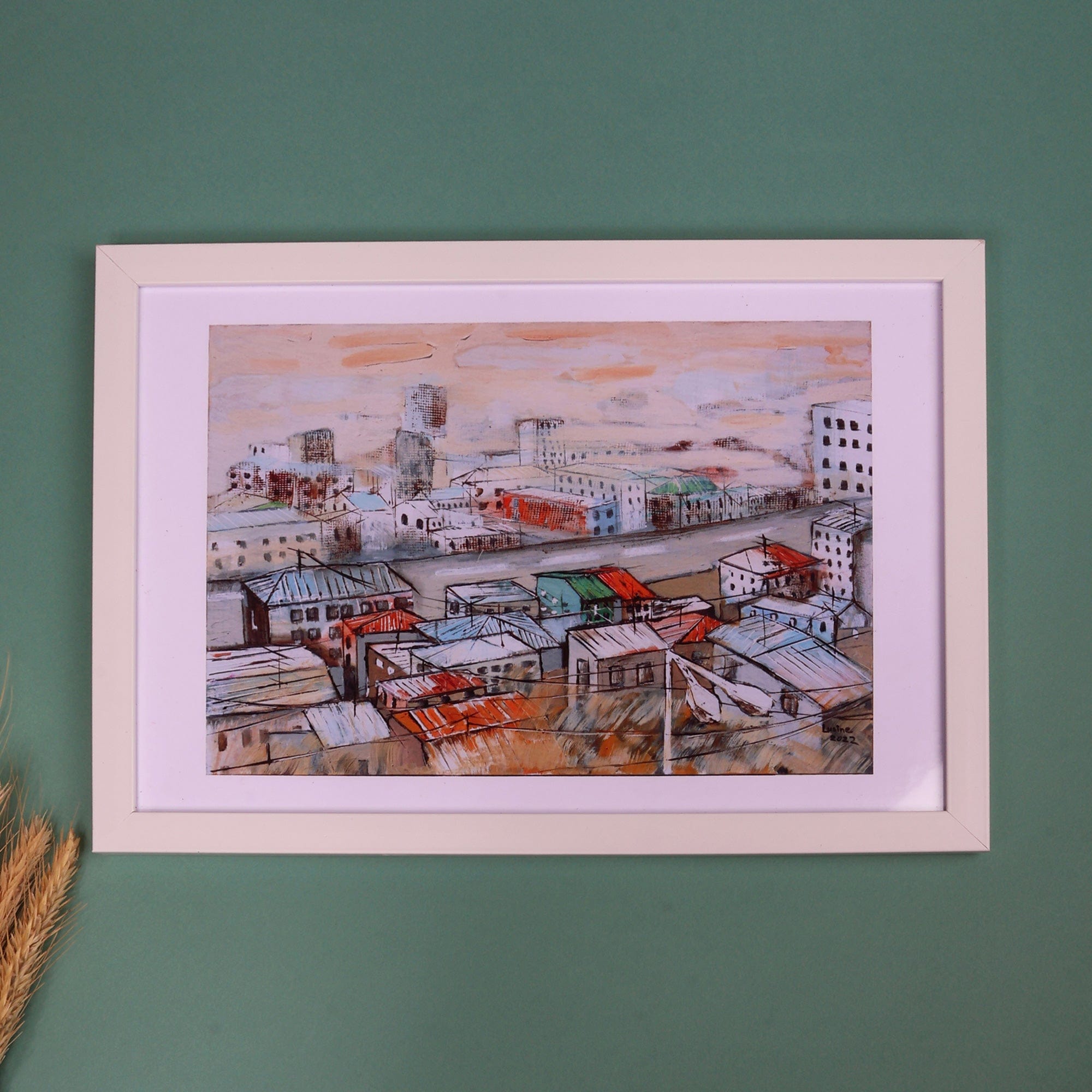 Cityscape Giclée Art Print on Photo Paper for Wall or Table - Sunset in Saralanj