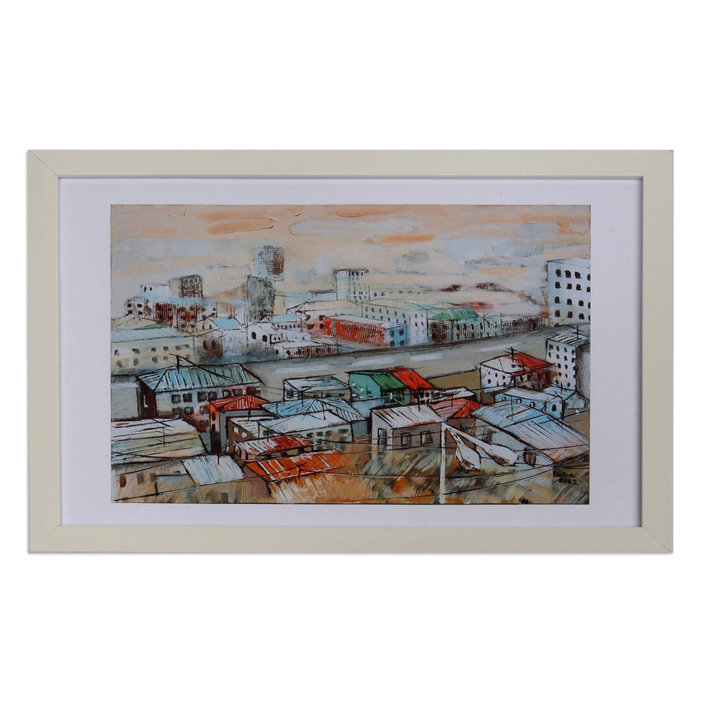 Cityscape Giclée Art Print on Photo Paper for Wall or Table - Sunset in Saralanj