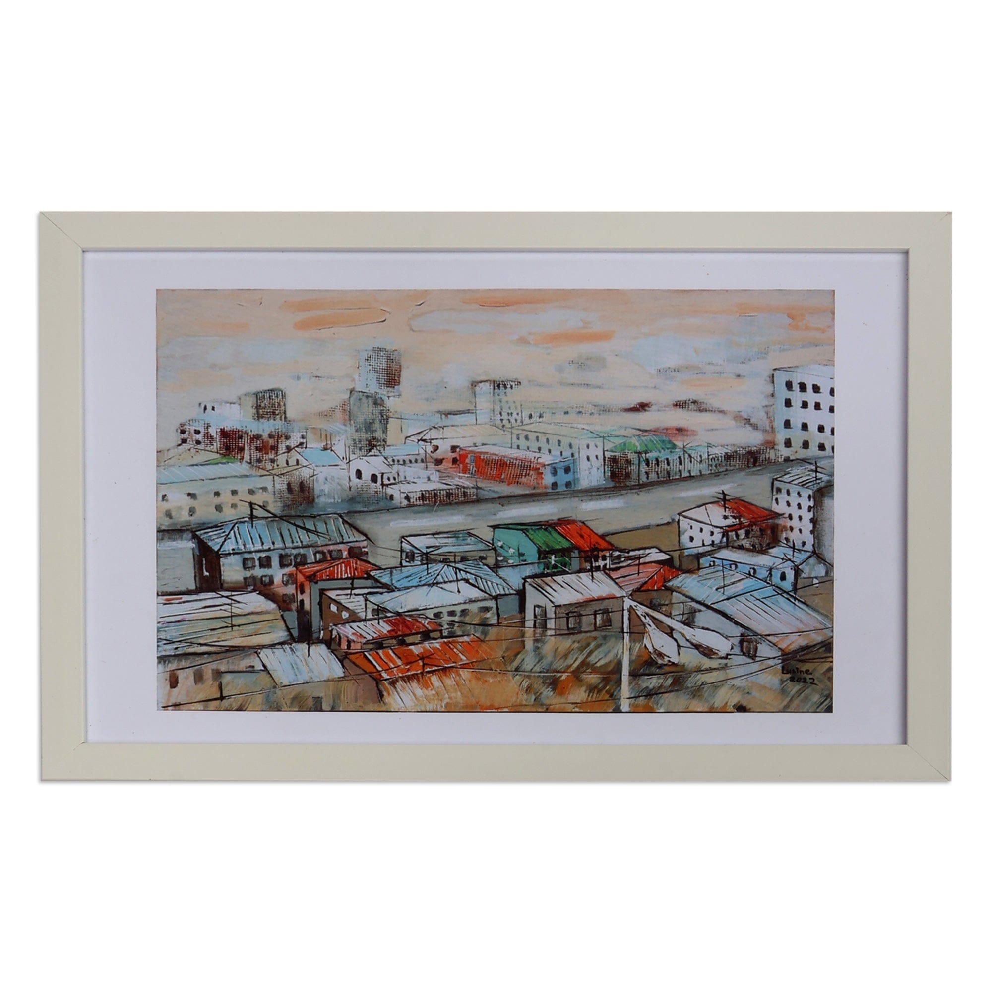 Cityscape Giclée Art Print on Photo Paper for Wall or Table - Sunset in Saralanj