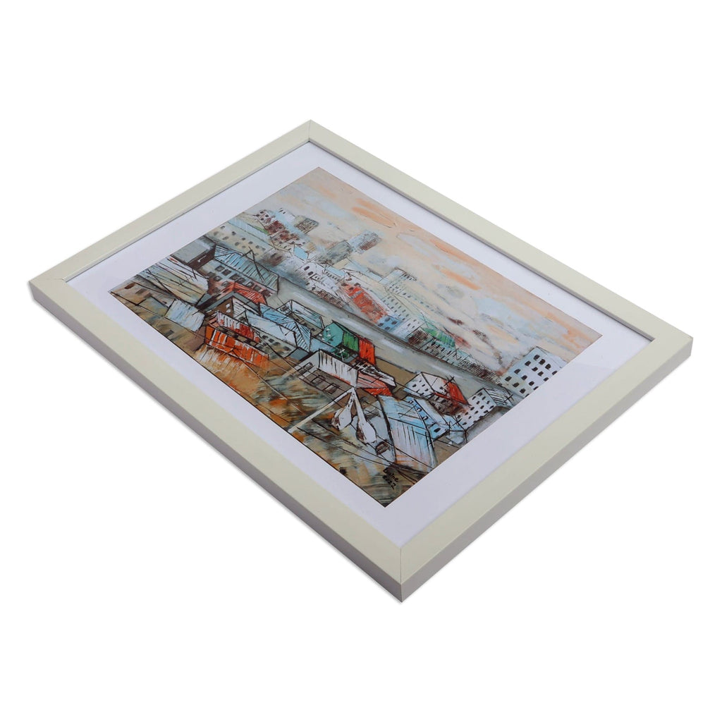 Cityscape Giclée Art Print on Photo Paper for Wall or Table - Sunset in Saralanj