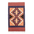 Handloomed Acrylic Geometric Area Rug in Brown (2.5x4.5) - Ancestral Diamonds
