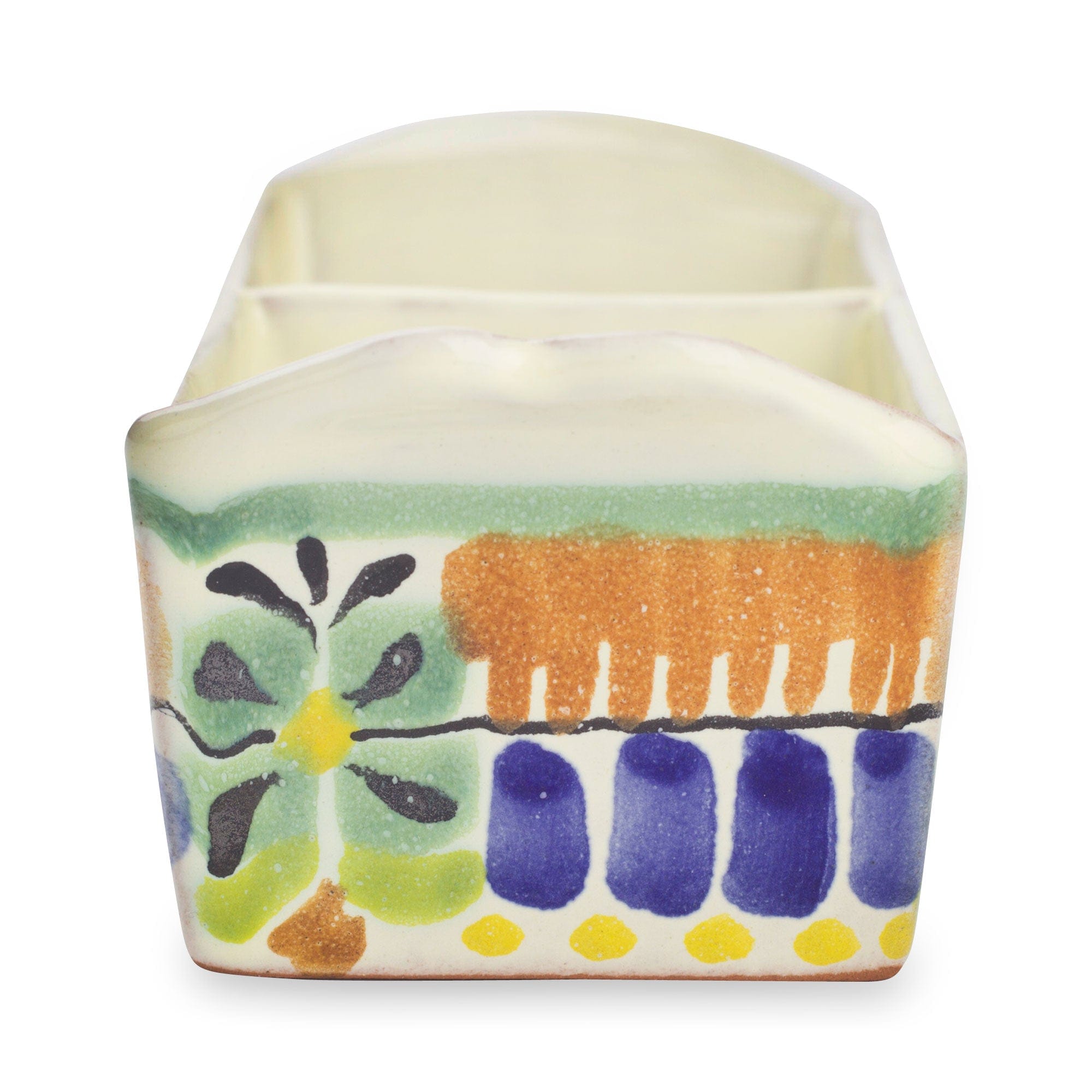 Authentic Mexican Majolica Ceramic Sugar Packet Holder - Acapulco