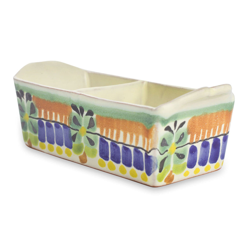 Authentic Mexican Majolica Ceramic Sugar Packet Holder - Acapulco